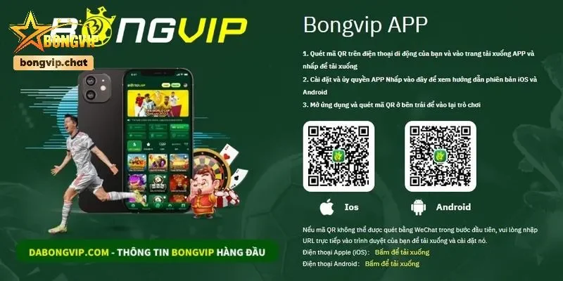 Cách tải app BONGVIP