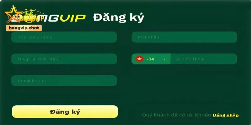 Câu hỏi đăng ký tại BONGVIP